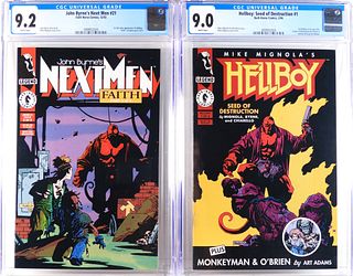 2 Dark Horse Comics Next Men #21 & Hellboy #1 CGC