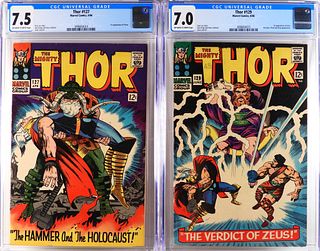 Marvel Comics Thor #127 #129 CGC 7.5 7.0