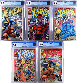 5PC Marvel Comics X-Men #1 Complete Cover Set CGC