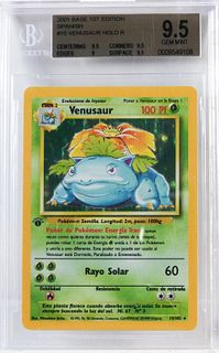 2001 Spanish Pokemon Base 1st Ed. Venusaur BGS 9.5