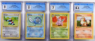 4PC Pokemon Base Set 1st Edition CGC Card Group