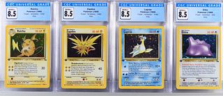 4PC Pokemon Fossil 1st Ed. CGC 8.5 Holo Card Group