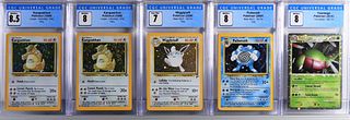 5PC 1999-2010 Pokemon CGC Holographic Card Group