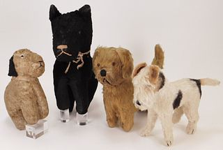 4PC Steiff & Vintage Mohair Dog Collection