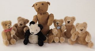 7PC Steiff & Antique Miniature Teddy Bear Group