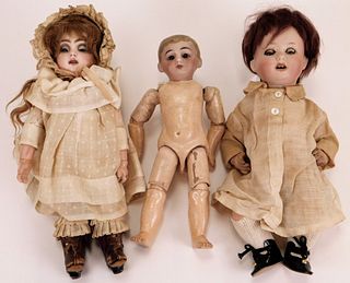 3PC Hermann Steiner & Other German Bisque Dolls