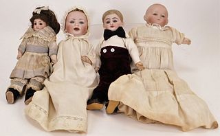 4PC Antique German Bisque Dolls