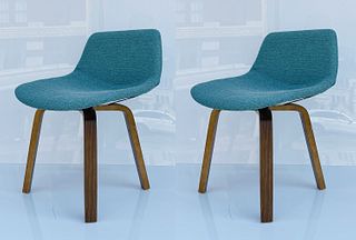 Pair of kids size side chairs 