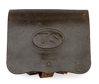 Civil War M1863 US Infantry Cartridge Box by CT Woodbury 
