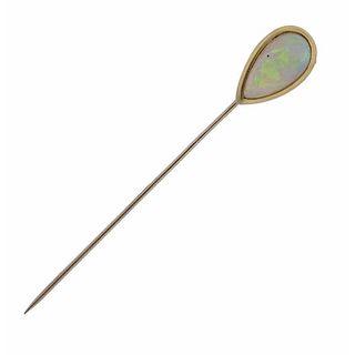 Antique 14k Gold Opal Stick Pin