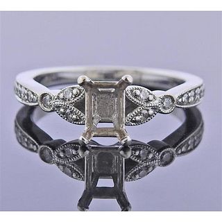 14K Gold Diamond Engagement Ring Mounting