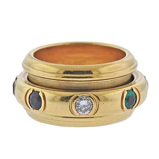 Piaget Possession 18k Gold Diamond Gemstone Band Ring