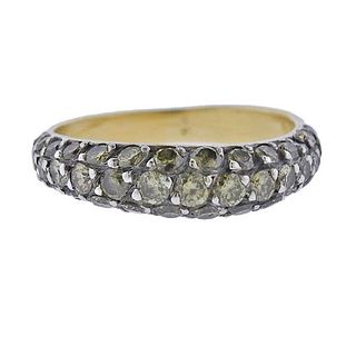 Platinum Gold Fancy Diamond Band Ring