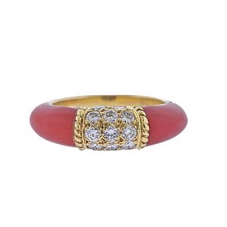 Van Cleef &amp; Arpels Coral Diamond 18Gold Ring