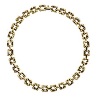Henry Dunay 18k Gold Hammered Link Necklace