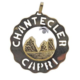 Chantecler Capri 18K Gold Diamond Faraglioni Pendant