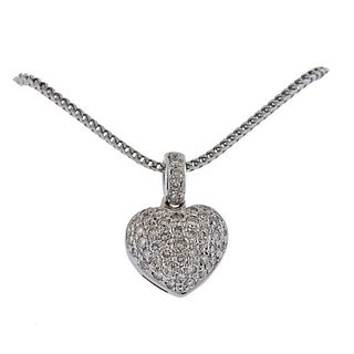 Gregg Ruth 18k Gold Diamond Heart Pendant on Necklace