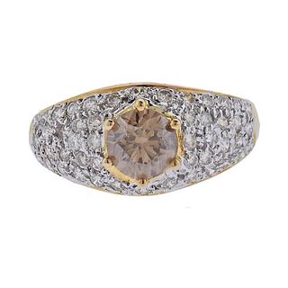 18K Gold Fancy White Diamond Ring