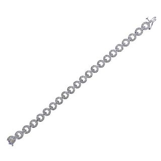 18K Gold Diamond Link Bracelet 