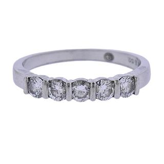 Tiffany &amp; Co Platinum Diamond  Wedding Band Ring