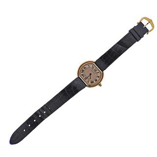Cartier Ellipse 18k Gold Manual Wind Watch