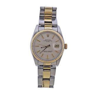 Rolex Oyster Date Gold Steel Watch ref. 1505
