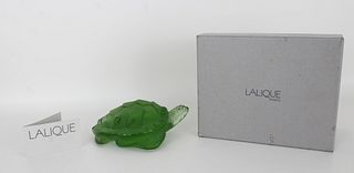 Lalique, Sidonie Turtle Figure in Original Box