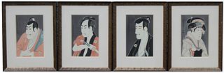 (4) Japanese Color Woodblock Prints