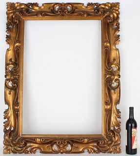 19th C. Italian Carved Giltwood Frame