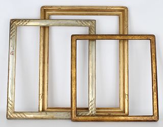 (3) Early 20th C. Arts & Crafts Carved Frames