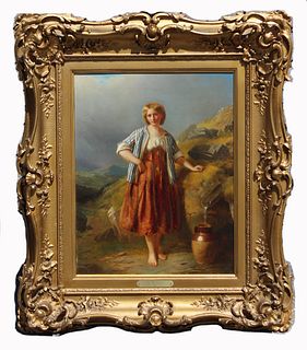 W.C. Swift, 19th C. Peasant in a Landscape