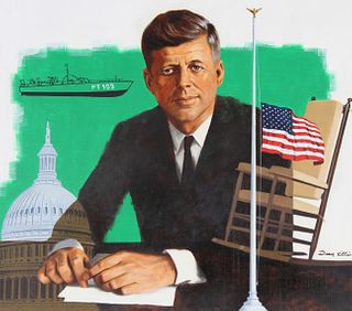 Dean Ellis (1920 - 2009) "John F. Kennedy" Oil