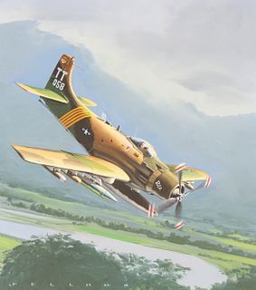 Jack Fellows (B. 1941) "A-1J Skyraider" Original