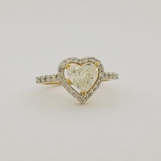 14K Gold & Diamond Heart Ring