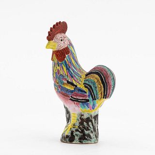 CHINESE EXPORT FAMILLE ROSE PORCELAIN ROOSTER