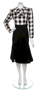 A Valentino Black and Cream Dress,