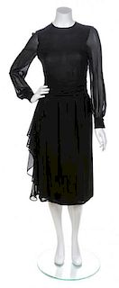A Valentino Black Sheer Dress,