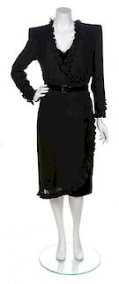 A Valentino Black Velvet Dress,