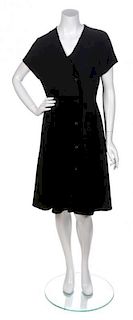 A Valentino Black Wool Dress,