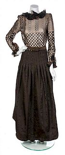A Valentino Brown Patterned Gown,