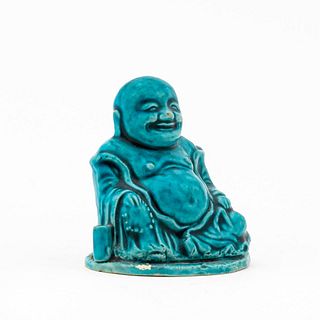 CHINESE PEACOCK BLUE BUDDHA JOSTICK HOLDER