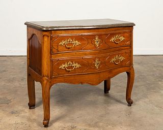 18TH C. SIGNED PROVINCIAL LOUIS XV WALNUT COMMODE