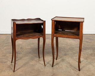 TWO, 18TH/19TH C. FRENCH PROVINCIAL BEDSIDE TABLES