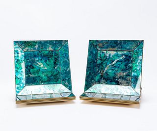 SET 8, GEORGES BRIARD ABALONE SQUARE CHARGERS