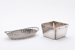 GROUP OF TWO, SILVERPLATE BASKETS INCLUDING GORHAM