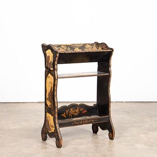 19TH C. FRENCH LACQUERED CHINOISERIE BOOKSTAND