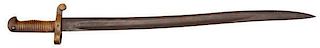 Model 1861 Whitneyville Navy Rifle Brass Handle Saber Bayonet 