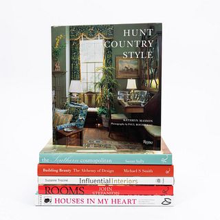 SIX BOOKS ON INTERIOR DESIGN, RIZZOLI & OTHERS