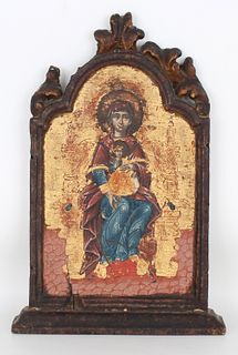 17th C. Italo-Greek Icon, "Virgin and Child"