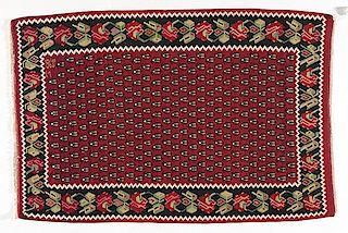 Rug with Floral Border 